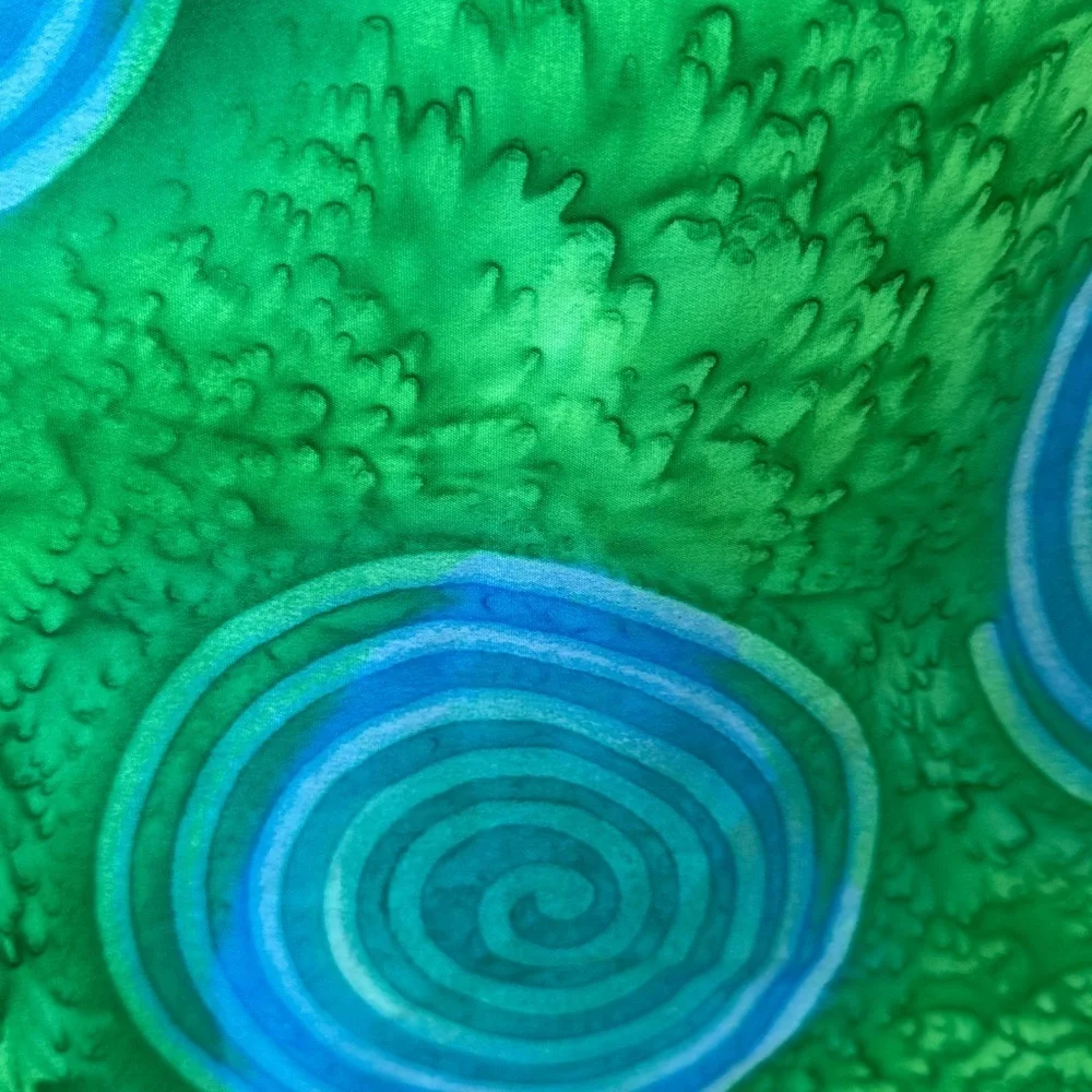 SCARF/WRAP ladies, vibrant, green and blue with tassels excellent condition